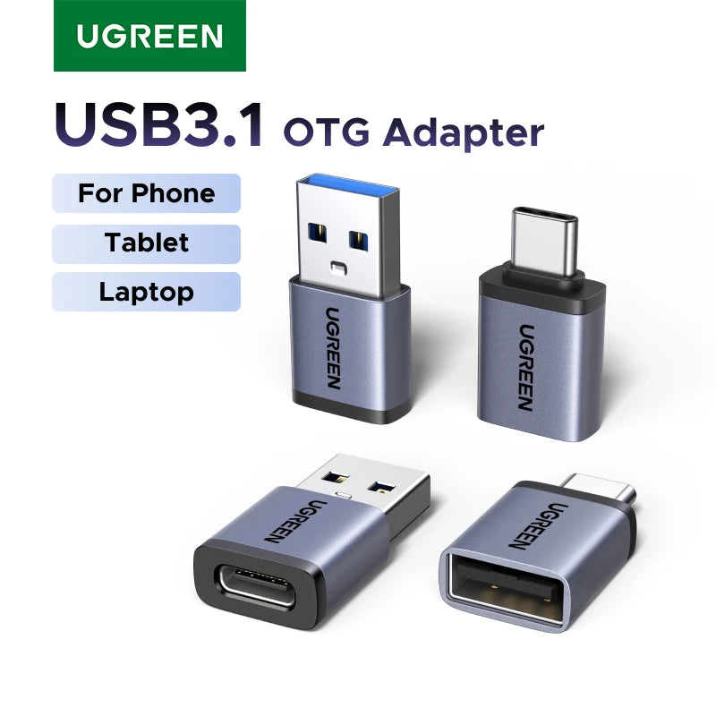 USB A Male to USB C Female OTG Adapter Converter