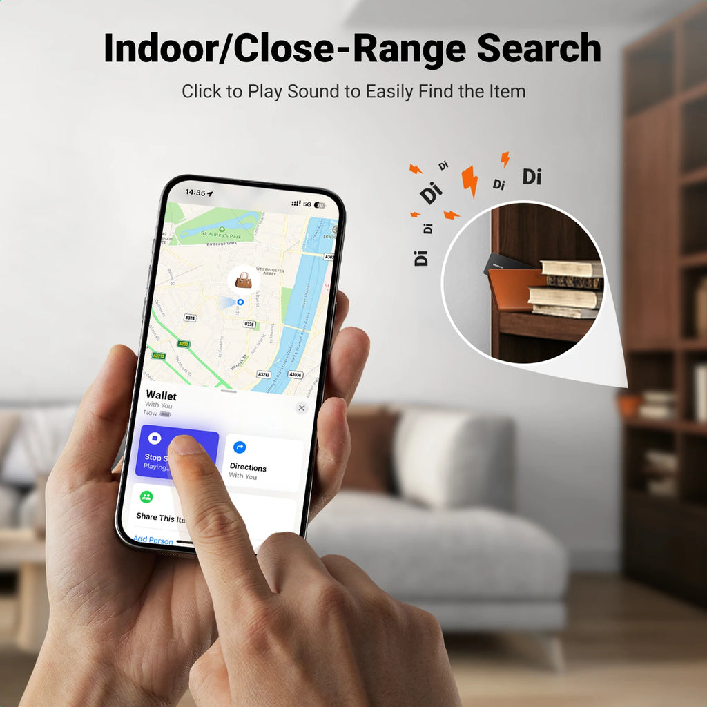 Slim Smart Bluetooth Tracker Card for Wallets and Luggage