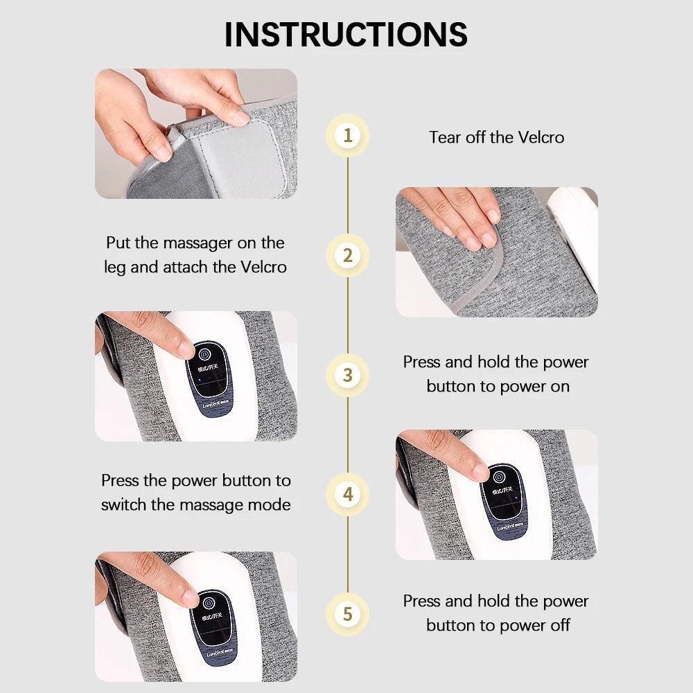 Wireless Air Compression Calf Massager for Leg Pain Relief