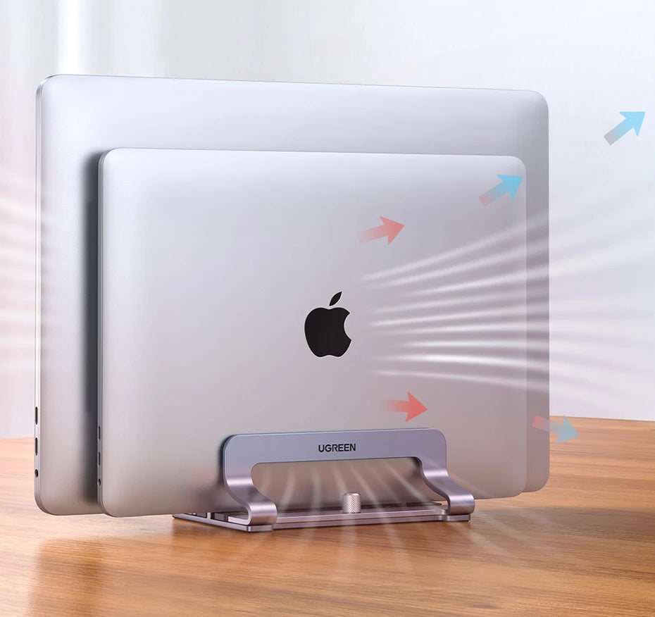 Adjustable Dual Slot Vertical Laptop Stand - 10