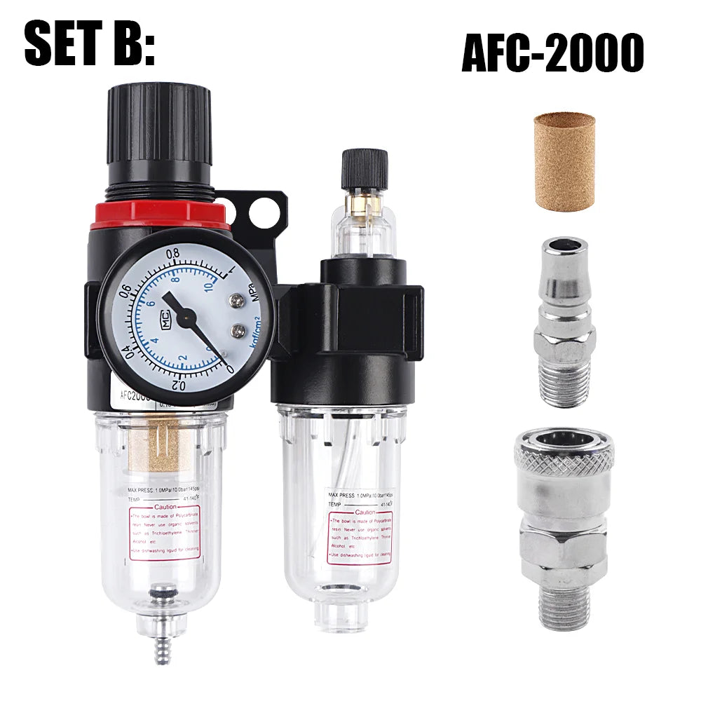 AFC2000 G1/4 Air Compressor Moisture Filter and Lubricator Regulator