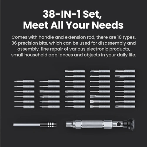 38-in-1 Precision Screwdriver Repair Set for Electronics