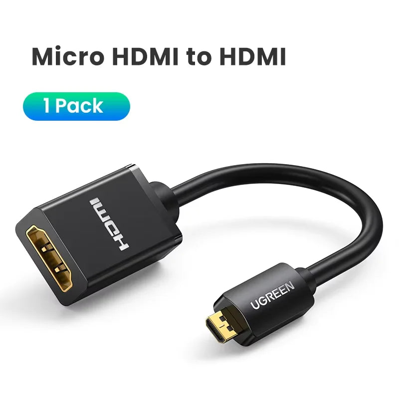 Micro HDMI to HDMI 4K Adapter Cable for Cameras and Raspberry Pi