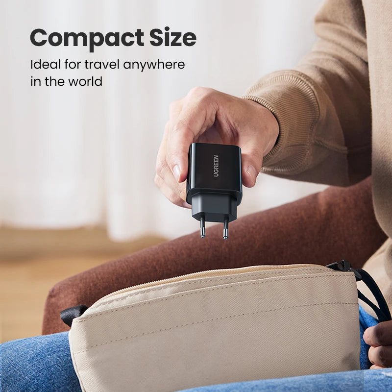 20W USB-C PD Fast Wall Charger for Smartphones and Tablets - 6