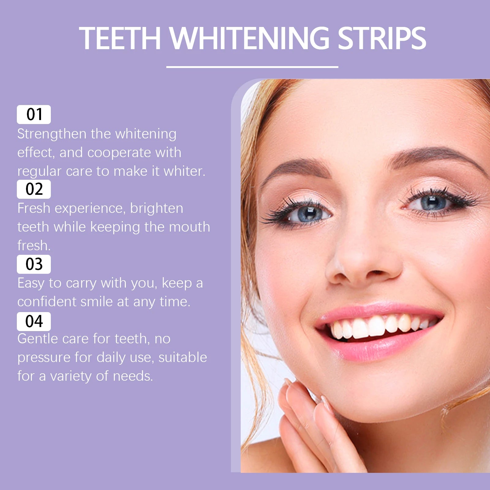 Gentle Peroxide-Free Teeth Whitening Strips - 10