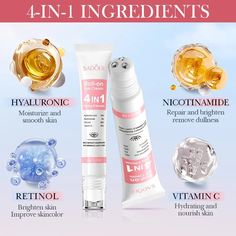 Anti-Wrinkle Retinol Eye Cream for Dark Circles and Puffiness - 6