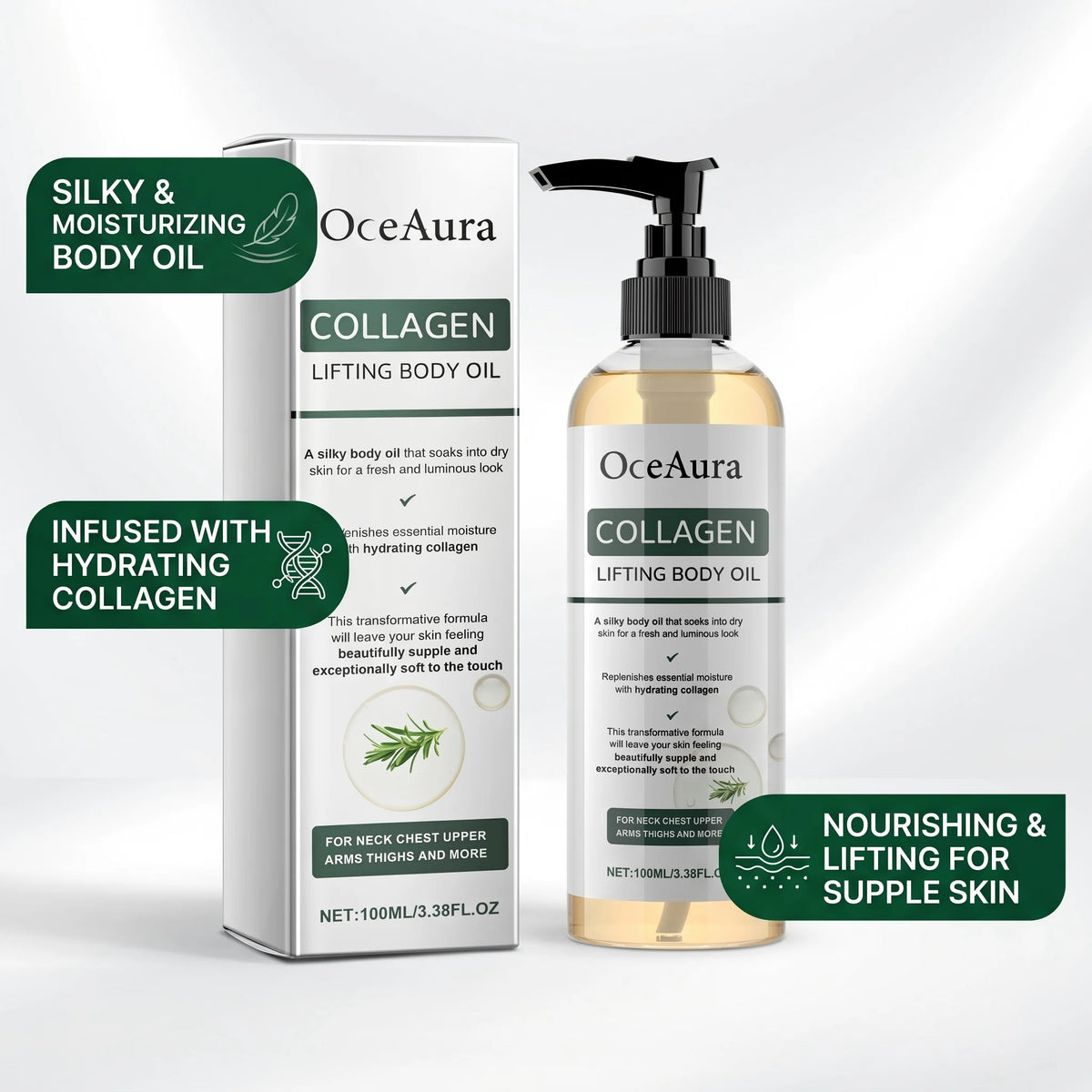 Collagen Body Firming Massage Oil for Skin Tightening