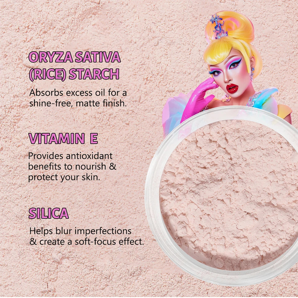 Matte Finishing Loose Baking Setting Powder for Long-Lasting Wear