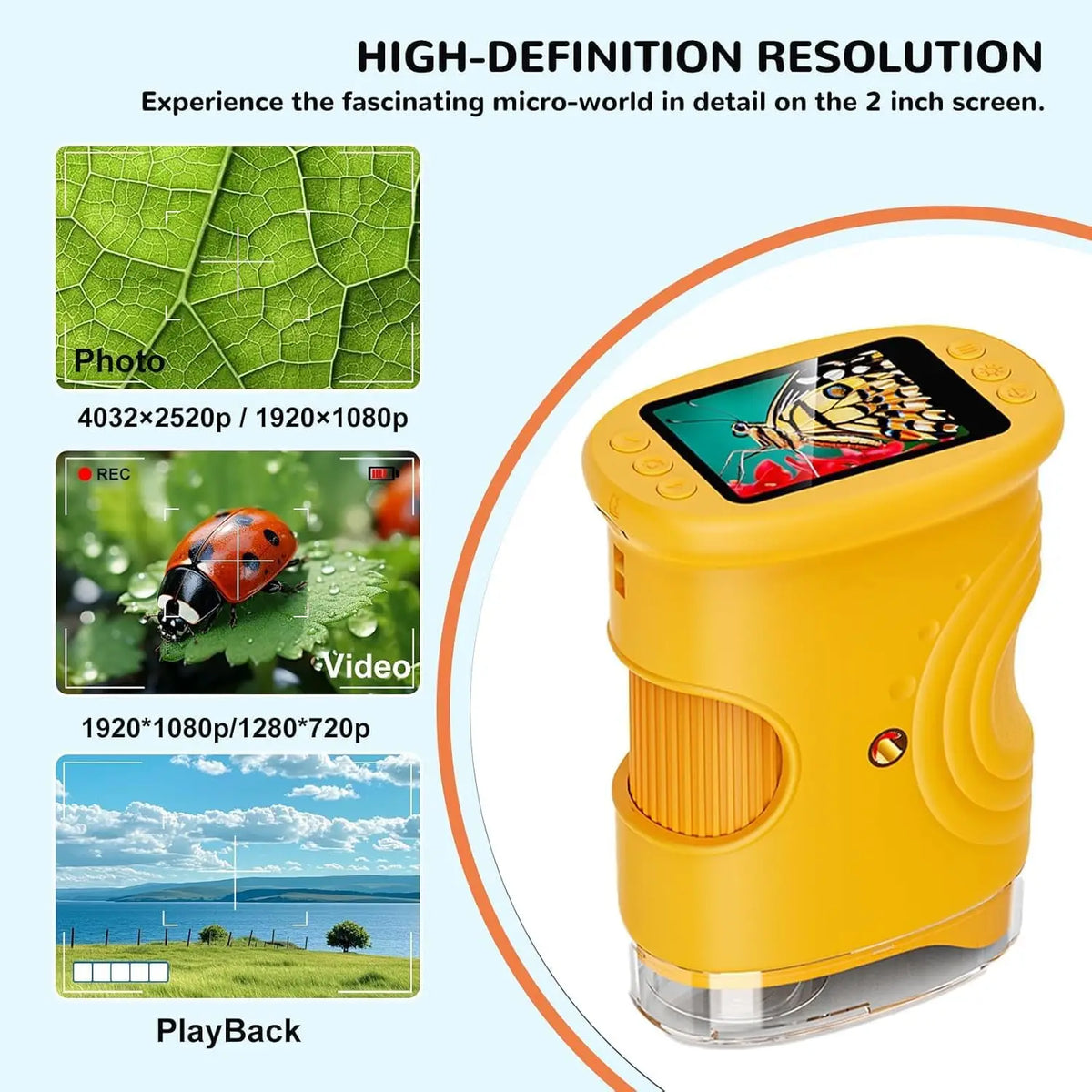 Portable Digital Handheld Microscope for Kids