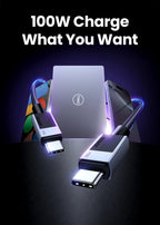 100W USB-C Fast Charging Cable for Laptops and Smartphones