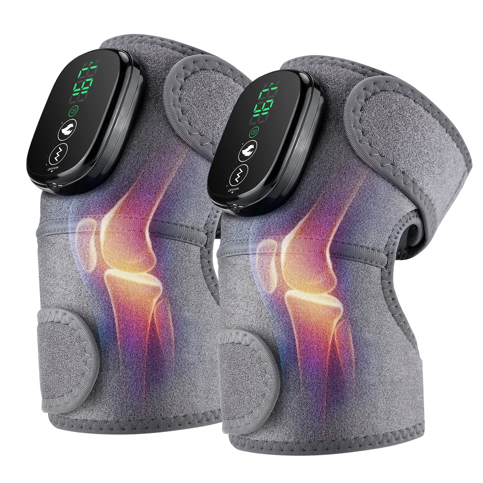 Heated Vibration Knee Massager for Joint Pain Relief - 1
