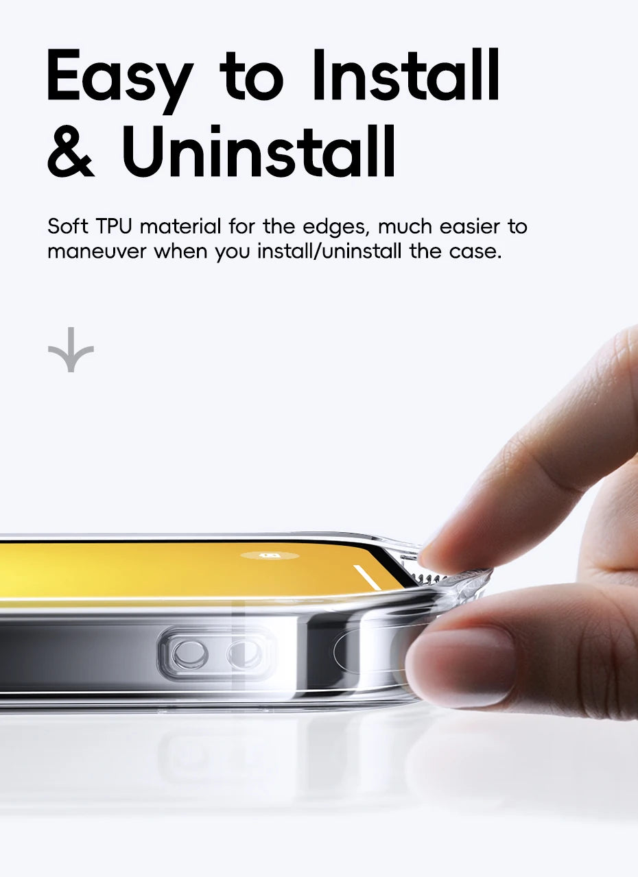 Clear Corning Glass Protective Case for iPhone 16 and 17 Pro Max - 16
