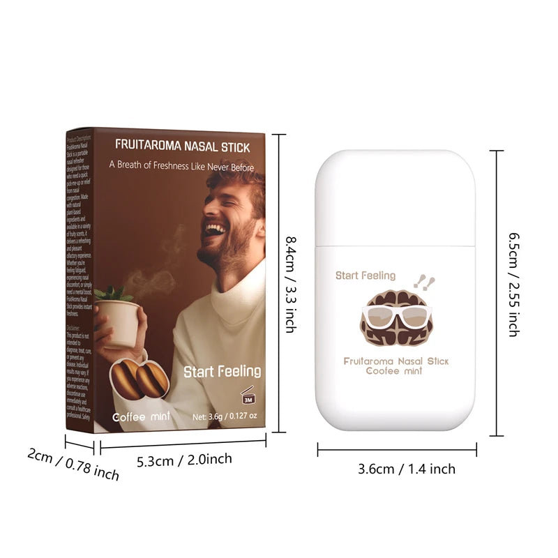 Refreshing Fruit Scent Energy Nasal Inhaler for Alertness