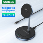 2-in-1 Magnetic Wireless Charging Stand for iPhone and Earbuds