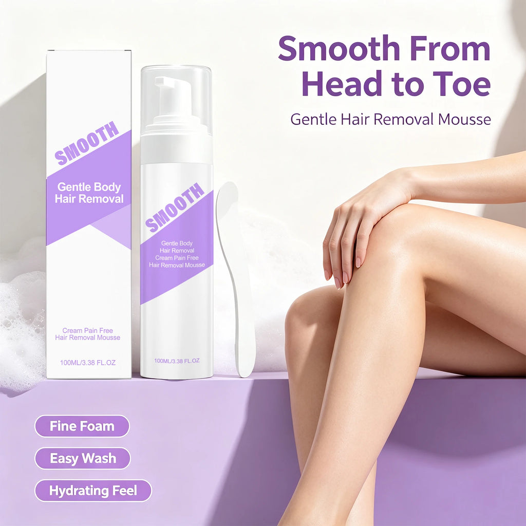 Painless Hair Removal Mousse for Smooth Skin