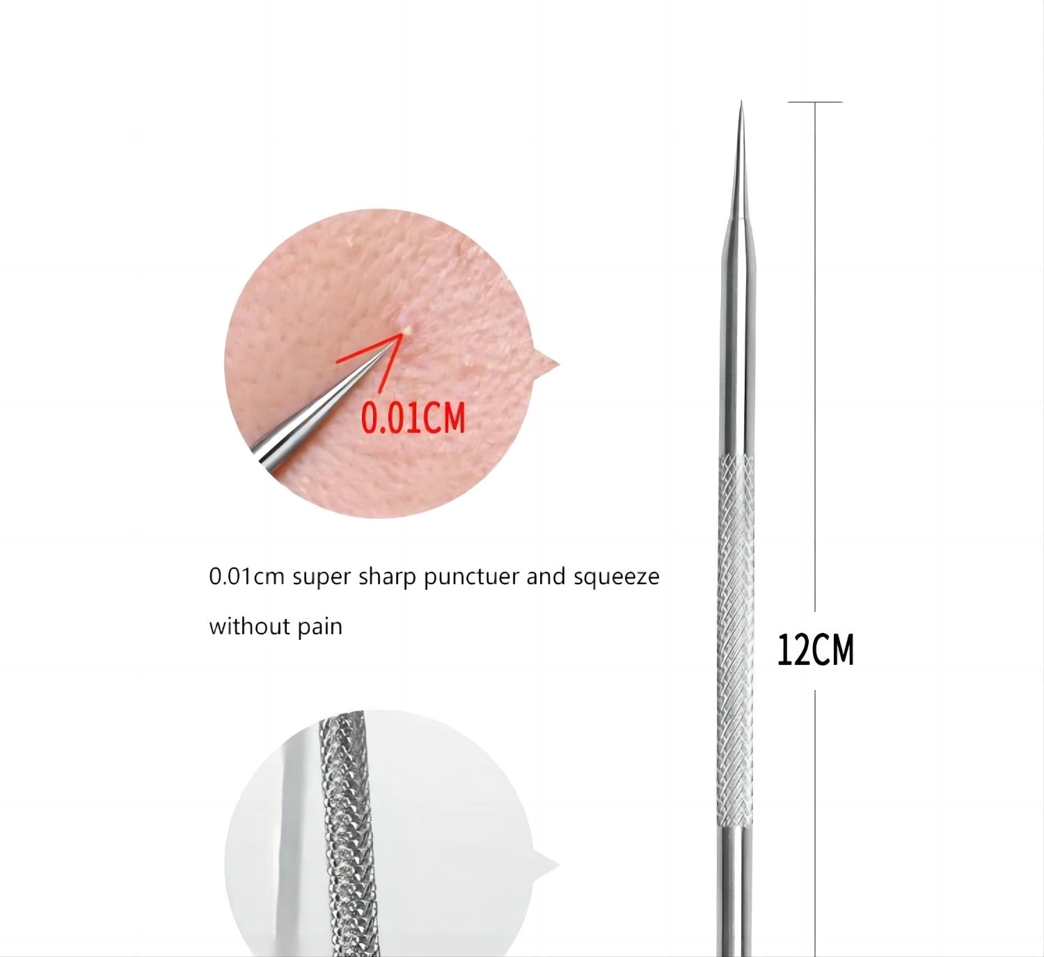 Stainless Steel Blackhead and Pimple Extractor Kit - 16