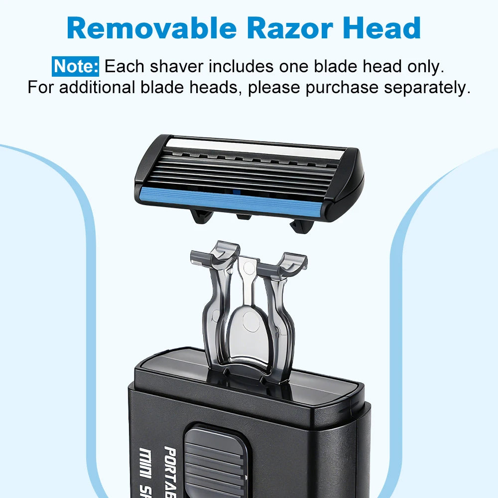 Portable Retractable Manual Travel Shaver