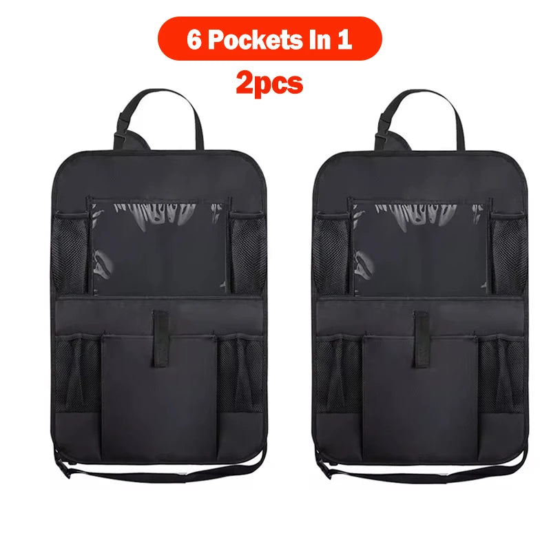 Car Seat Back Organizer with Tablet Holder and Storage Pockets
