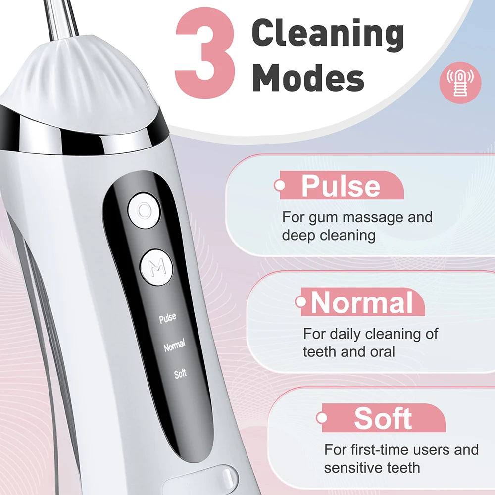 Portable Rechargeable Electric Water Flosser for Deep Teeth Cleaning