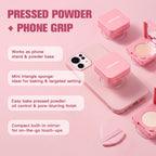 2-in-1 Matte Pressed Powder and Phone Grip with Mirror