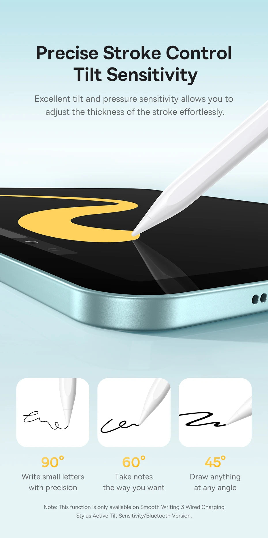 Bluetooth Stylus Pen with Palm Rejection for iPad 2018-2024