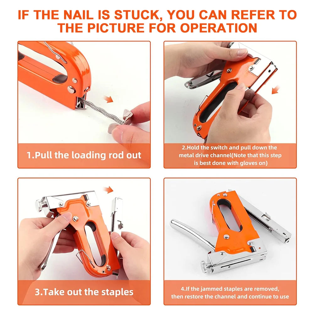 4-in-1 Heavy Duty Staple Gun for Upholstery and Woodworking