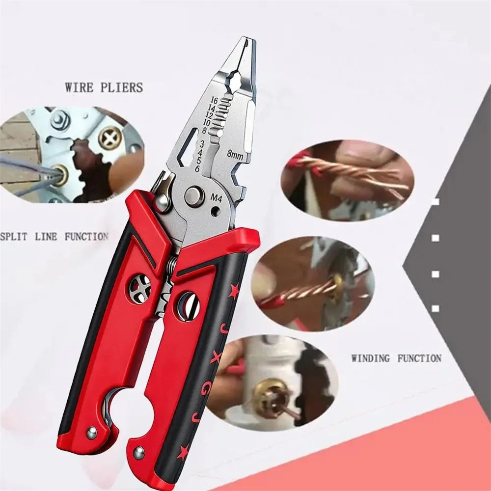 18-in-1 Multifunction Wire Stripper, Cutter, and Crimping Tool