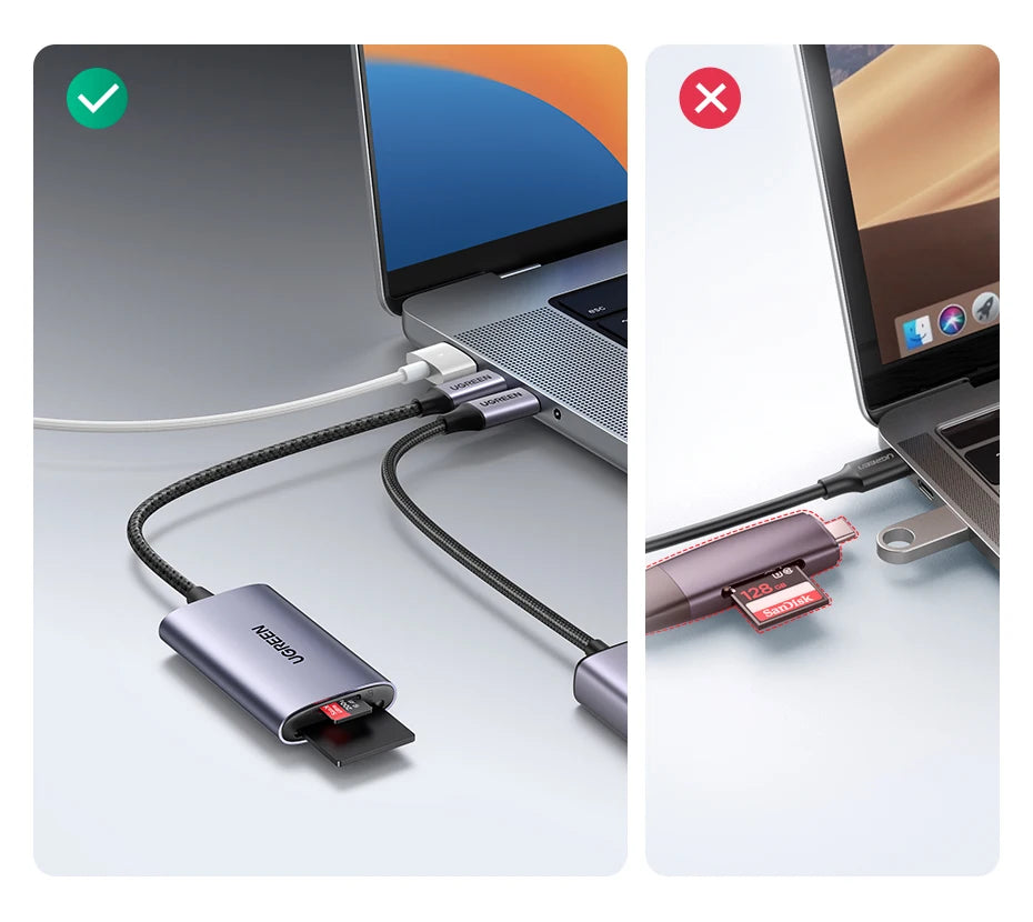 USB-C Dual SD and MicroSD Card Reader 312MB/s - 15