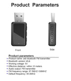 USB Bluetooth 5.6 FM Transmitter Receiver with LED Display for Car Radio