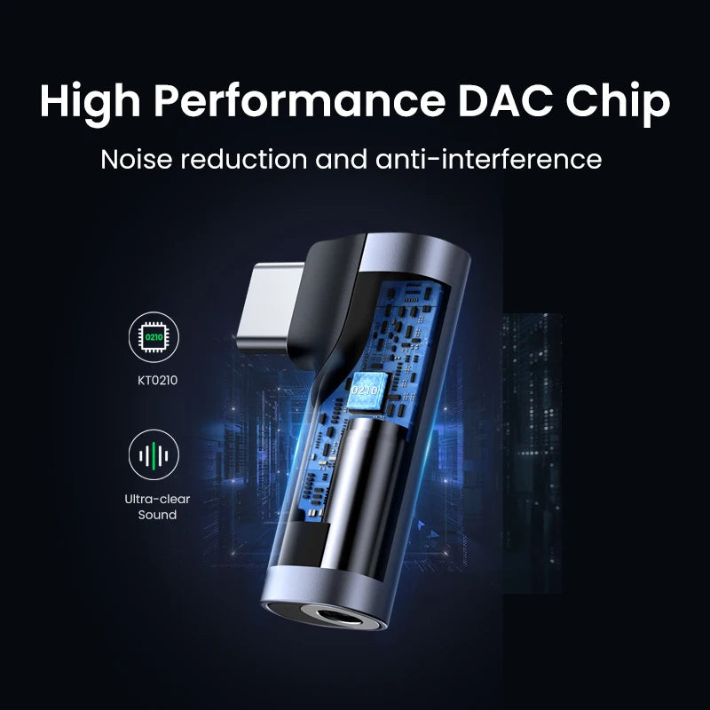 USB-C to 3.5mm Headphone Adapter with DAC Chip