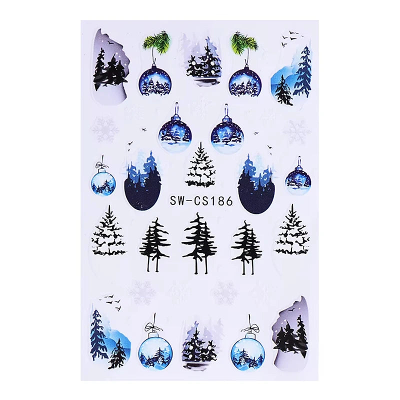 Christmas Cartoon Nail Art Decals