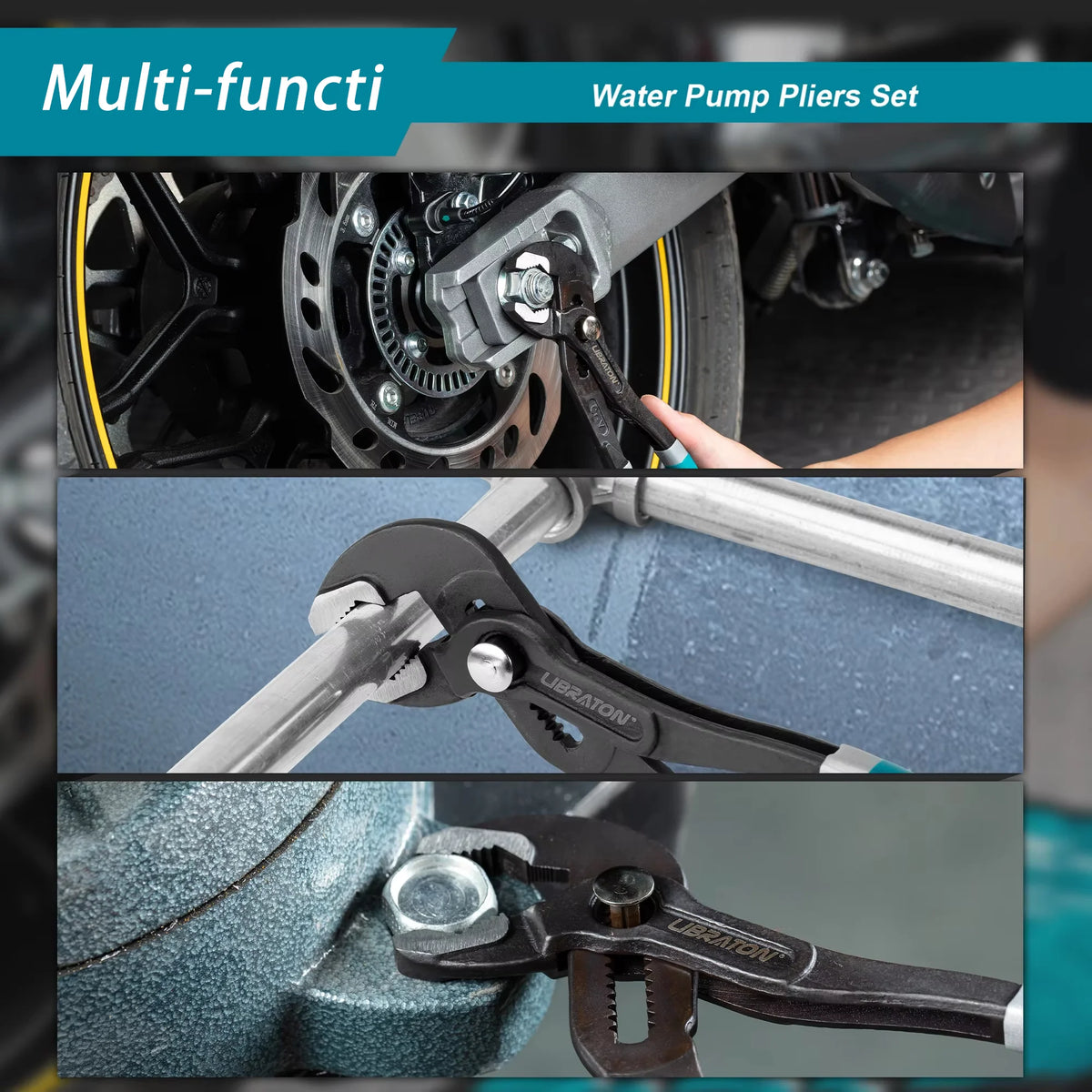 Adjustable Quick-Release Water Pump Pliers Set