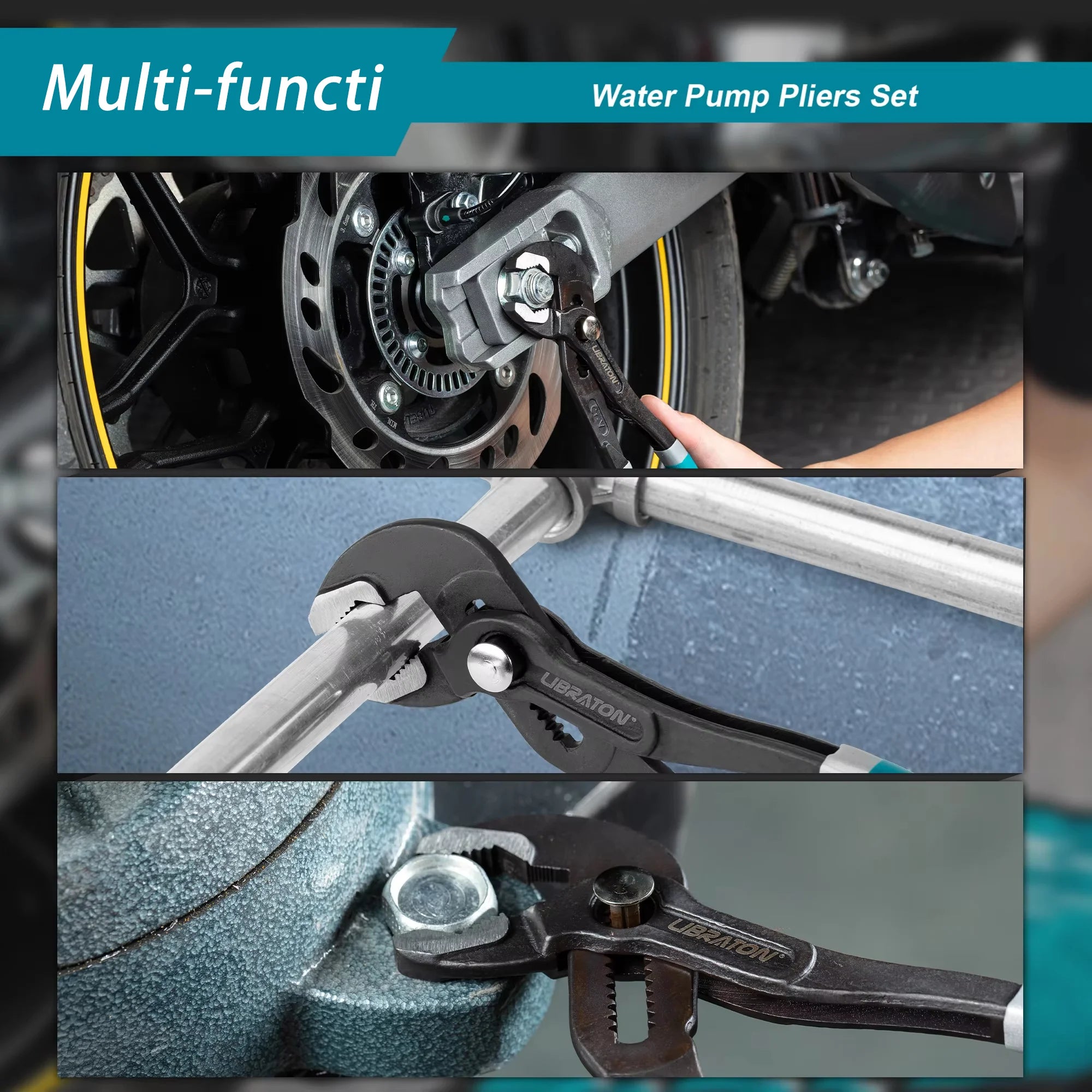 Adjustable Quick-Release Water Pump Pliers Set - 12