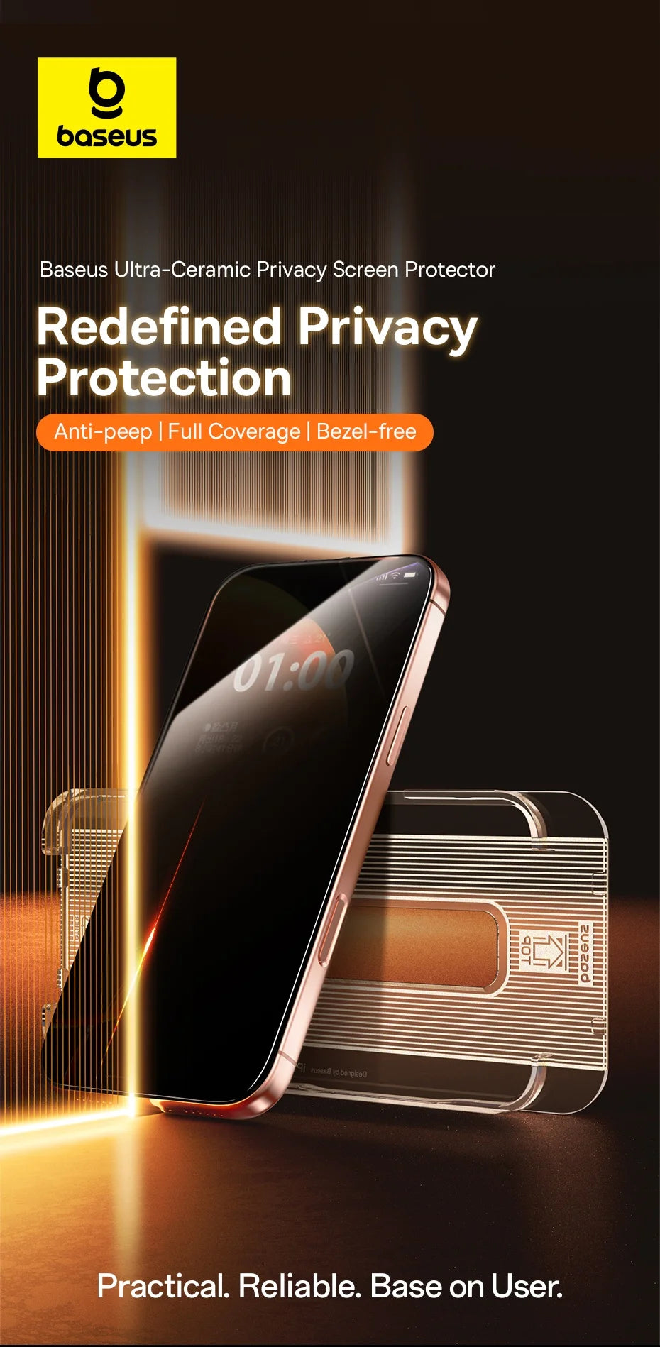 Corning Glass Screen Protector with Easy Auto-Installation Kit - 9