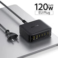 120W 6-in-1 GaN Desktop Fast Charger for Laptops and Phones