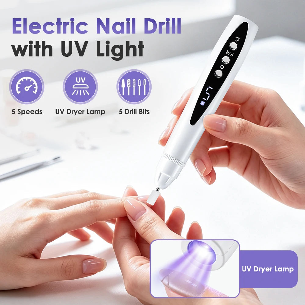 2-in-1 Cordless Electric Nail Drill and UV Curing Lamp