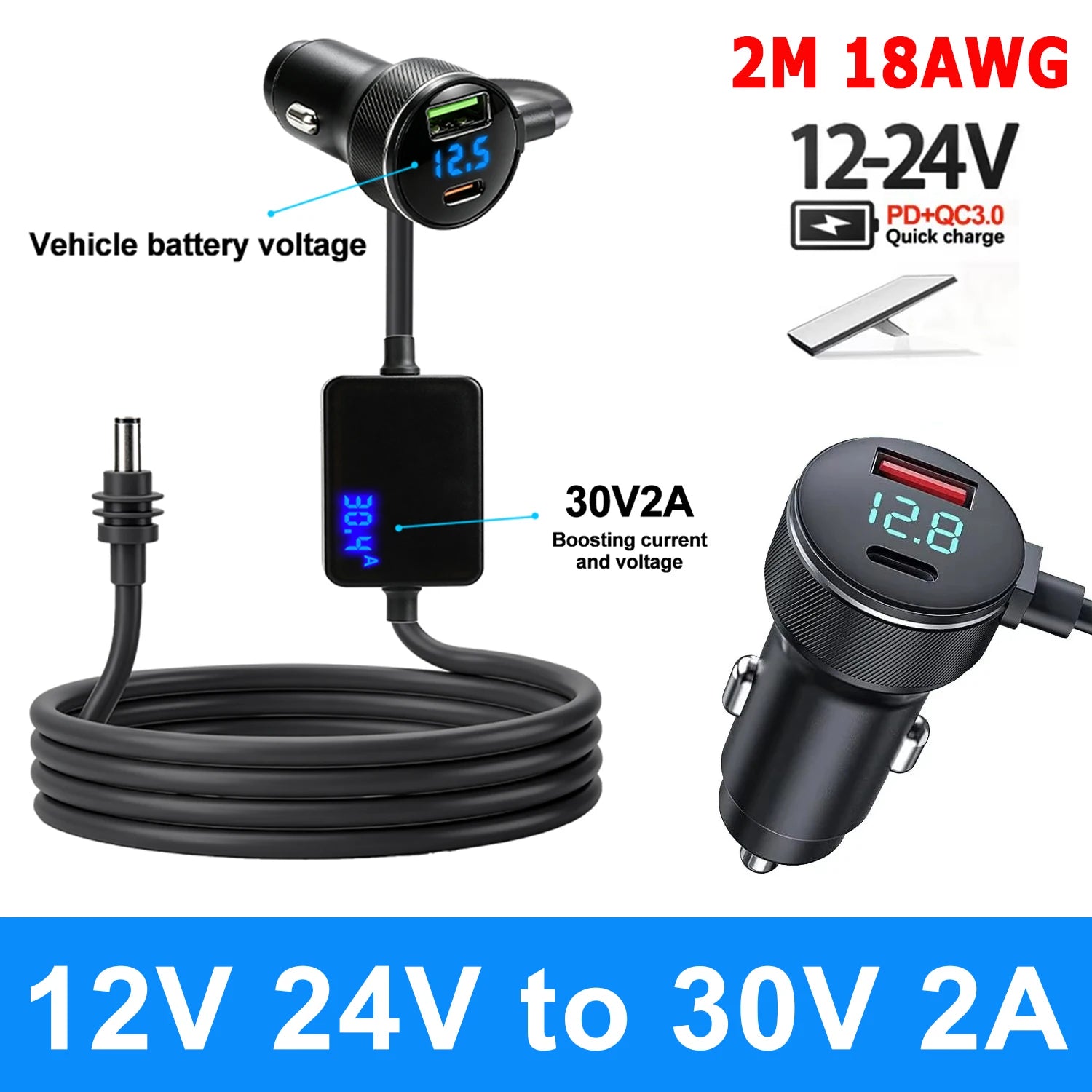 12V-24V to 30V 2A DC Step Up Converter for Satellite Internet - 1