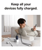 67W GaN Fast Charger with 3 Ports for Laptops and Smartphones