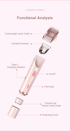 2-in-1 Waterproof Electric Hair Shaver for Body and Face