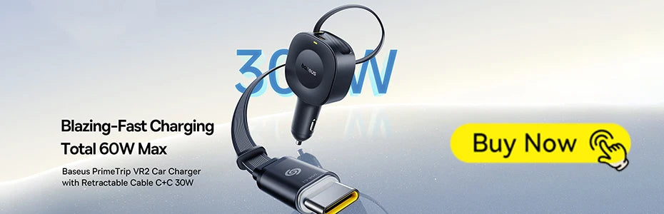 100W Fast Charging 4-Port Retractable Car Charger - 7