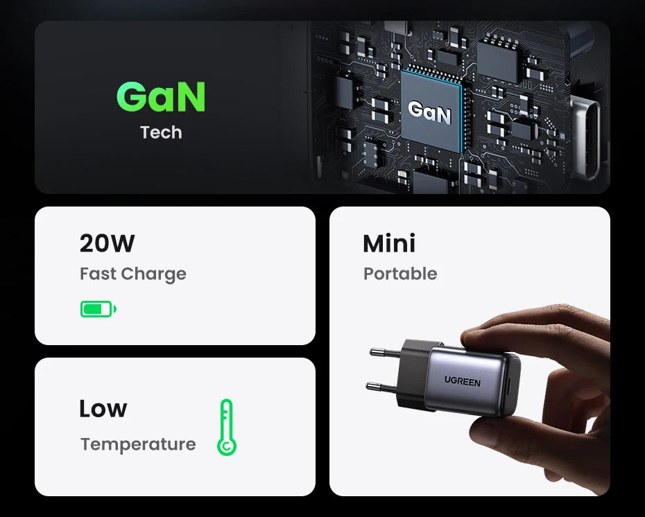 30W GaN Fast USB-C Wall Charger for Smartphones - 8