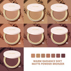 Matte Pressed Powder Bronzer for Sculpting and Contouring