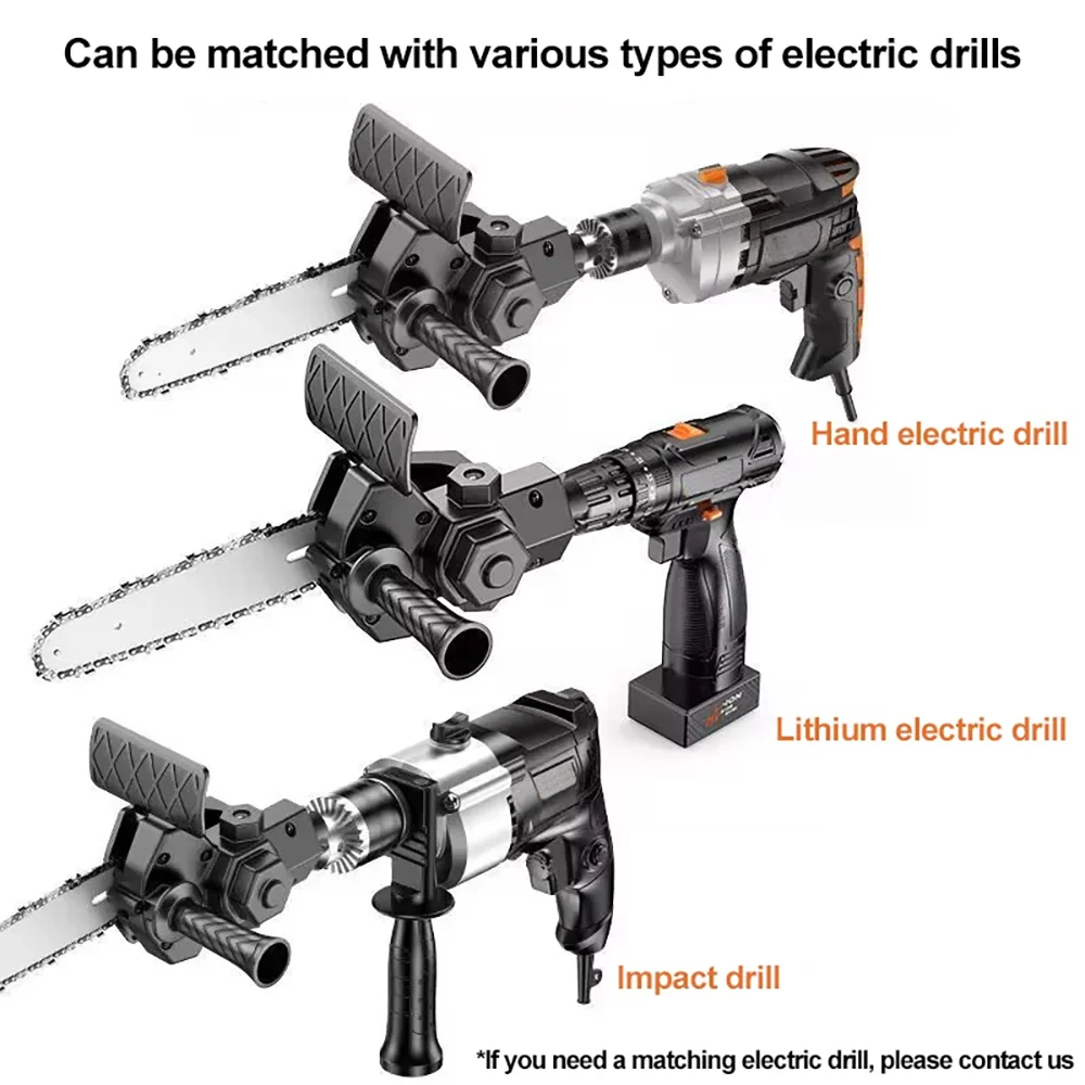 Electric Drill to Chainsaw Conversion Adapter Tool - 9
