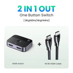 8K 60Hz HDMI 2.1 Switcher 2 In 1 Out