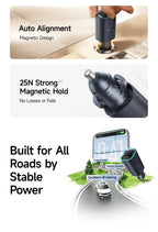 160W Fast Car Charger with Triple USB Ports for Laptops and Phones