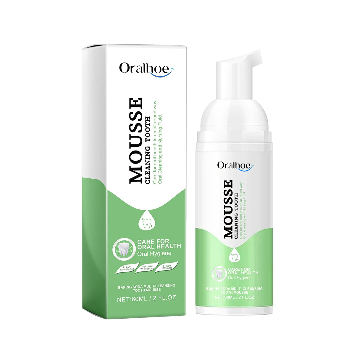 Whitening Foaming Toothpaste for Stain Removal and Fresh Breath