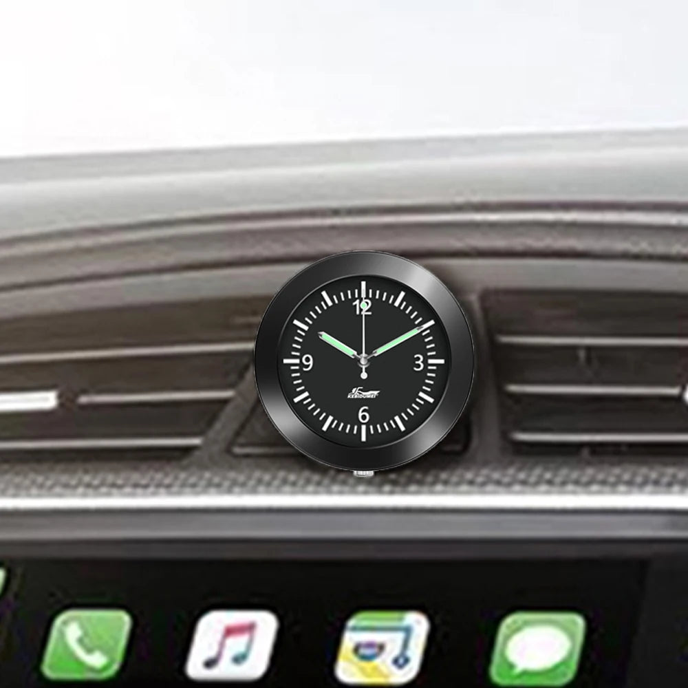 Luminous Quartz Analog Clock for Car Dashboard Boat and Bike