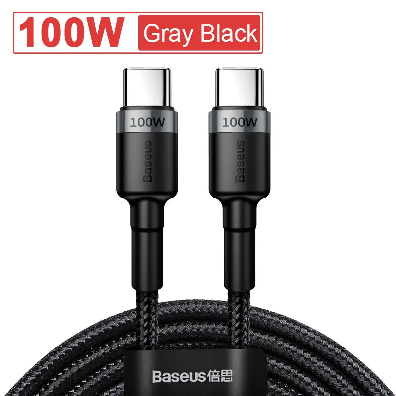 100W USB-C to USB-C Fast Charging and Data Cable - 30