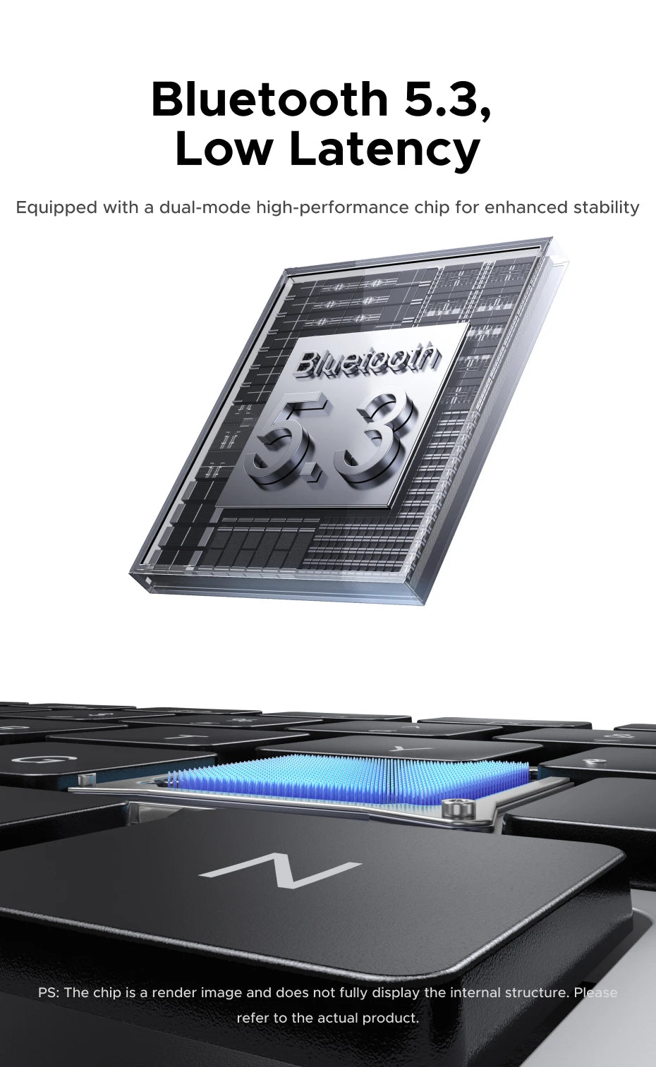 Dual-Mode Bluetooth 5.3 & 2.4G Slim Wireless Keyboard
