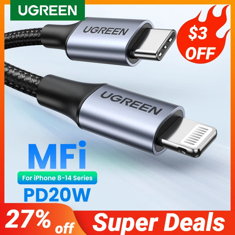 USB-C to Lightning MFi Certified Fast Charging Cable 20W
